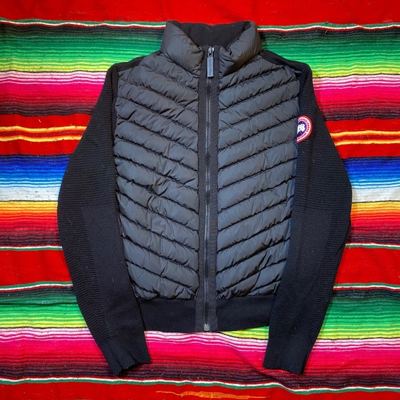 Canada Goose Jackets & Blazers - Canada Goose HyBridge Knit Jacket Black Merino Wool Down Womens Medium